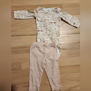 Carters Pink Owl Onesie and Leggings Set